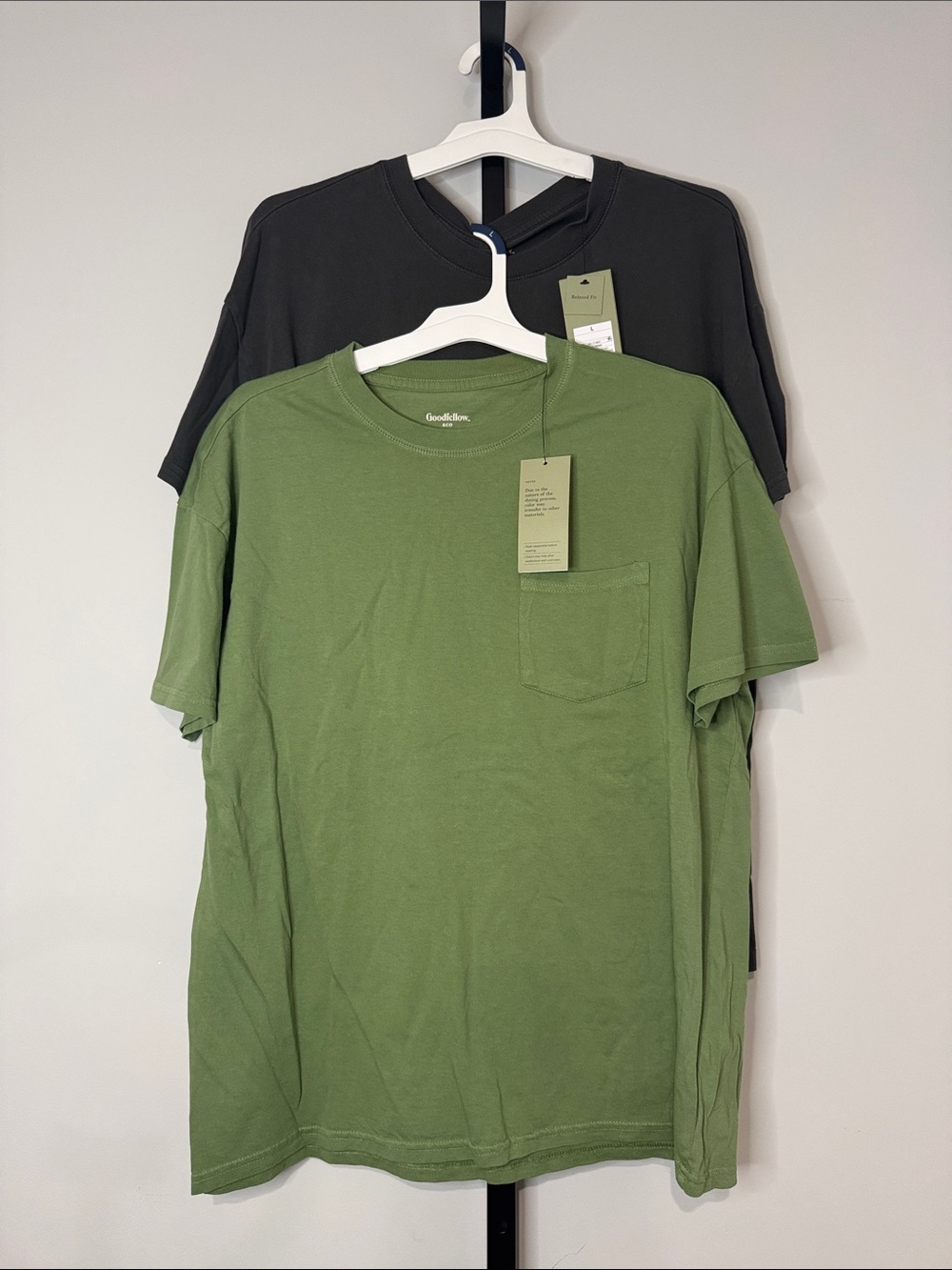 Goodfellow & Co Men's Green & Black Pocket Tees Large L New NWT